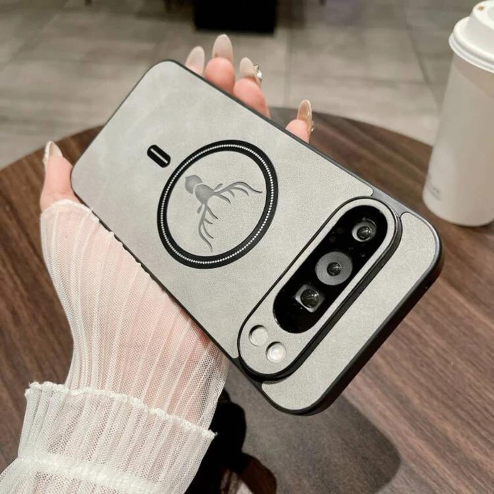 Luxus-Leder-Magsafe-Hülle für Google Pixel 9A 10 9 Pro XL 8 7 Pro 8A 7A Magnetische Kabellose Lade-Rüstung Stoßfeste Abdeckung