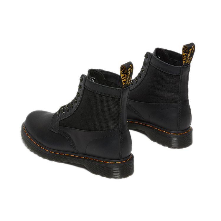 Dr. Martens 1460 Panel Round Toe Lace-Up Short Boots Unisex Boots Black Yellow 26912001