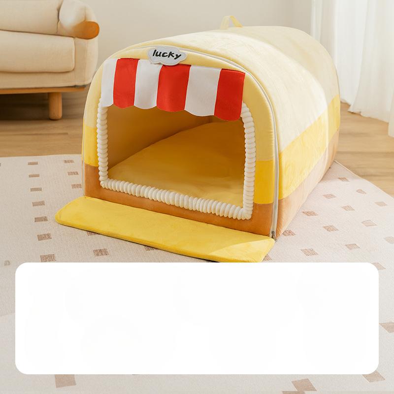 Buet hus kennel for store hunder kjæledyr kennel Golden retriever labrador høst og vinter kennel hundeseng