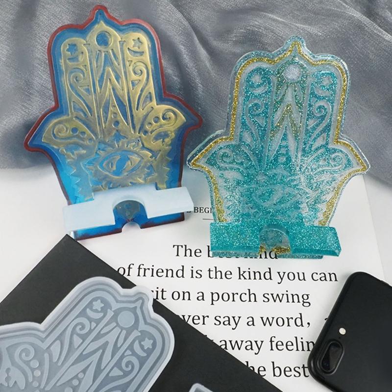 DIYJewelry Making Smartphone Stand Mold Shiny Mobile Phone Holder Mold Epoxy Resin Mold Cellphone Bracket Silicone Mold