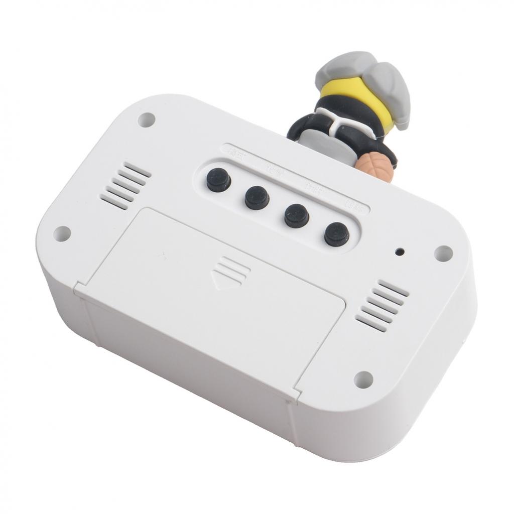 Cartoon Music Watch Desktop Alarm Clock Cordless Battery Powered