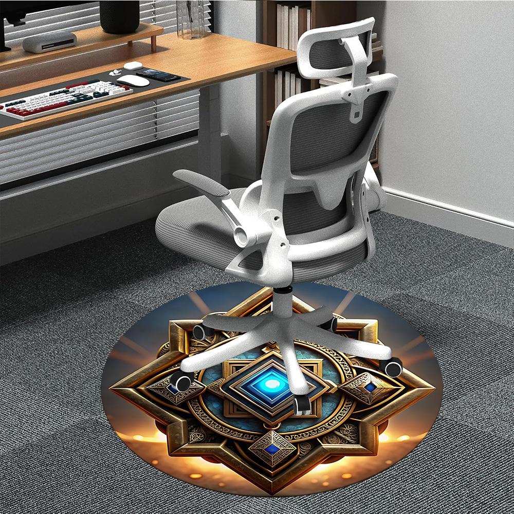 

1pc Enchanted Symbol Chair Carpet for Office, Soft Comfortable Mat For Office, Living Room, Bedroom, Machine Washable Carpet yy251112046 80cm by 80cm