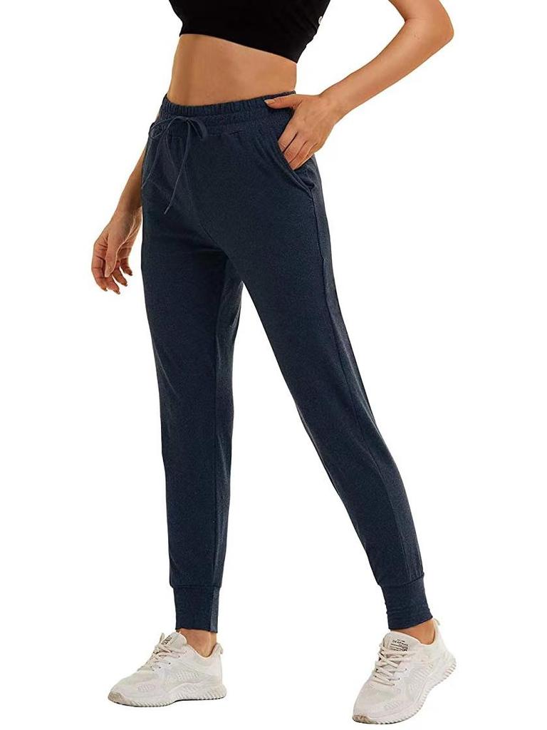 Women's High Waist Loose Yoga Pants - Spring/Summer Casual Cuffed Sportswear