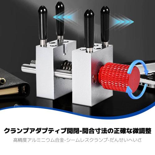 zhihu Mini Metal Vise, Plastic Model Tool, Desktop Vise, High Precision, Clamps and Fixes Plastic Models, Small Workbench (Red)