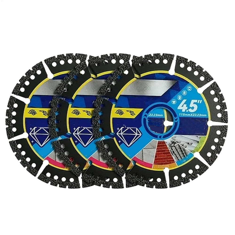 

Saw Disc Wheel 3 pcs 4.5 Inch Angle Grinder Cutting Disc Grinding Wheel Tool Tile Marble Concrete Steel Stone PVC Pipe Cutting
