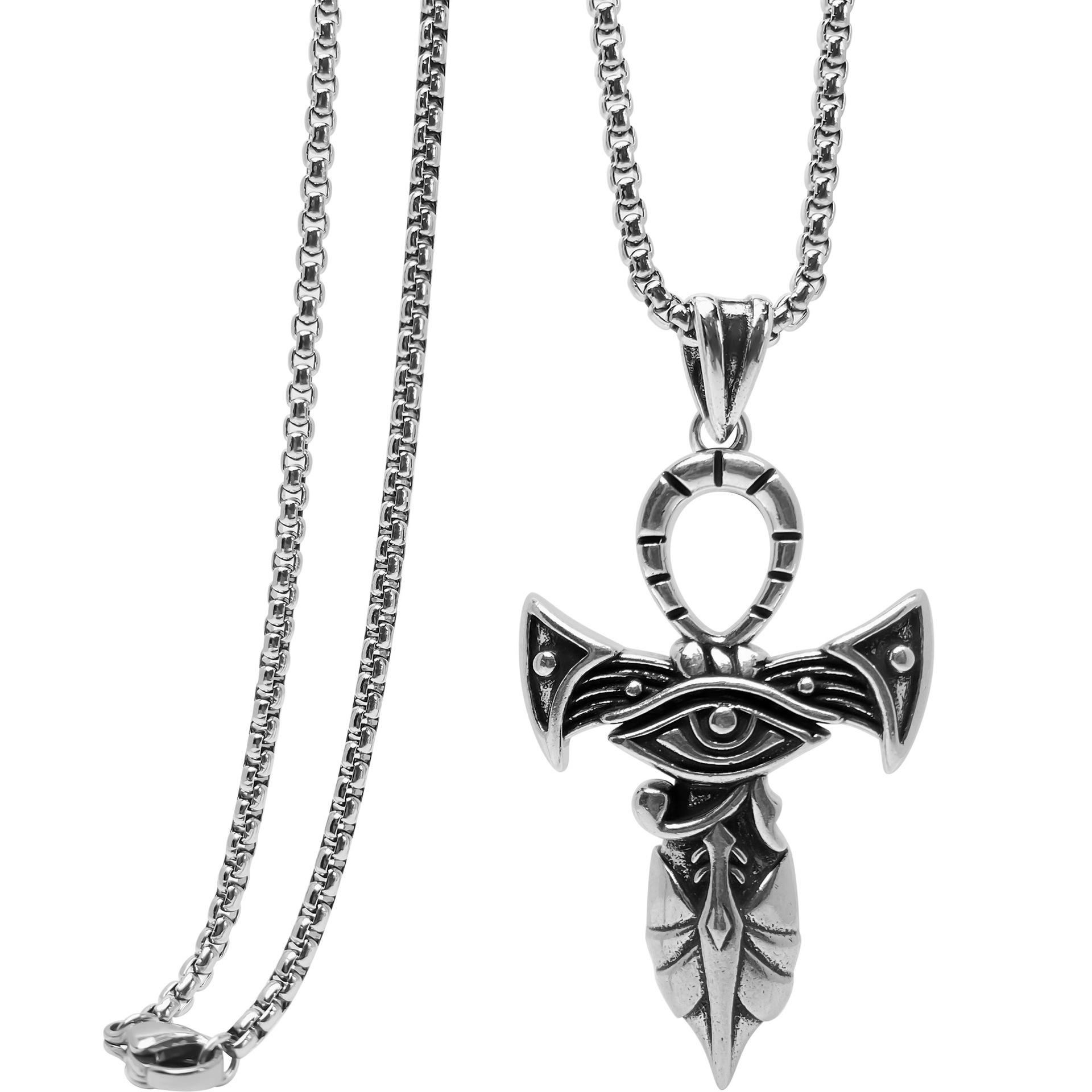 

European and American Retro Hip Hop Cross Necklace