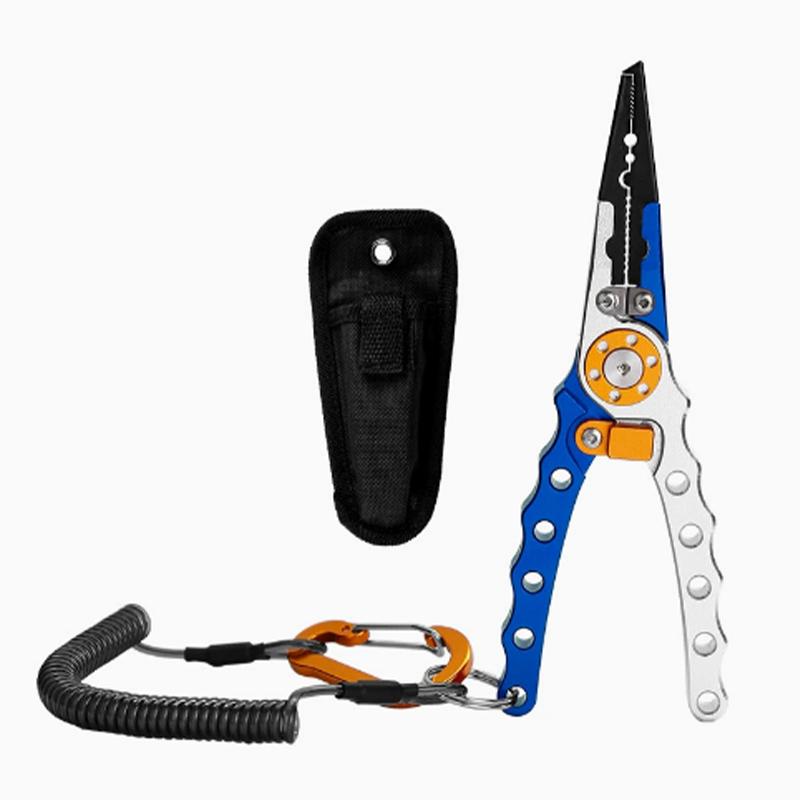 Aluminum Alloy Fishing Pliers Anti-Slip Grip Corrosion Resistant Hook Remover Perfect Gift for Fishing Enthusiasts