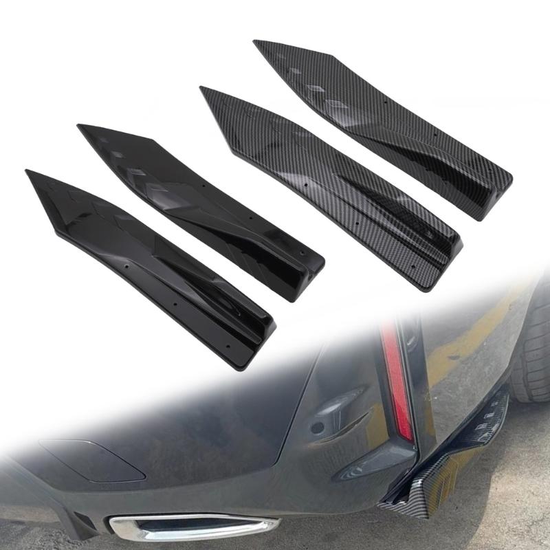 Protector de esquinas de parachoques trasero mejorado, faldones laterales, par de alerones de protección lateral para modificación de automóviles y protección contra colisiones
