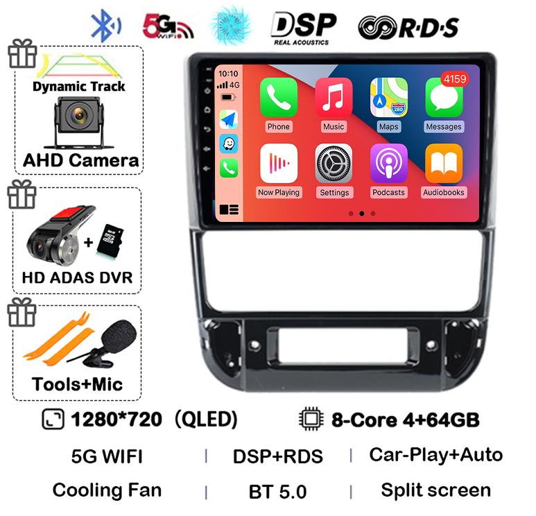 Android 14 Carplay Auto 4G+WIFI Car Radio For Peugeot 406 1995-2005 Multimedia Stereo Video Player GPS Navigation Audio QLED DSP