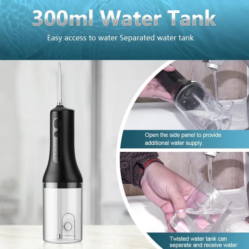 WaterPulse Water Flosser Portable Oral Irrigator USB Rechargeable 4 Mode 300ml Teeth Cleaner Toothbrush Oral Hygiene Clean Smart