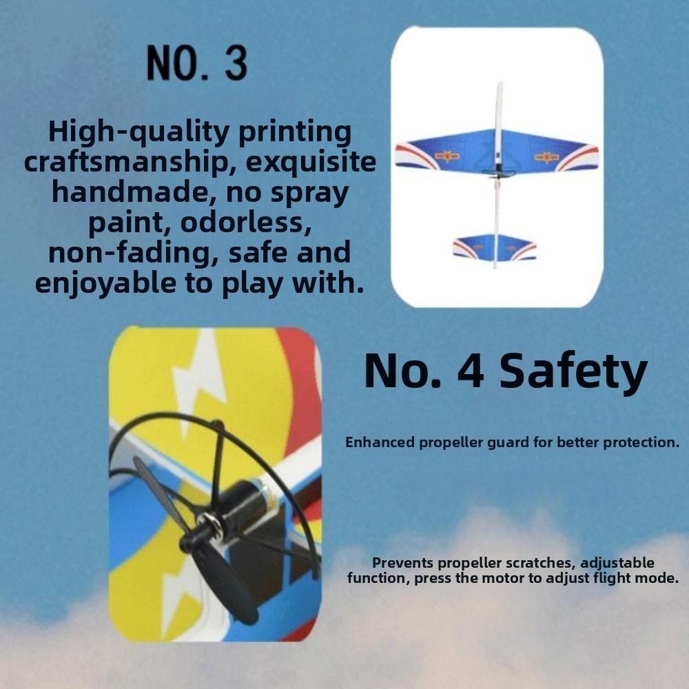 PP Electric Large Foam Glider Aircraft Toy USB Rechargeable Hand Throwing Flying Airplane