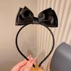Velvet Cute Hair Hoop Solid Color Hair Bands Accessories Simple Double Bowknot Headband