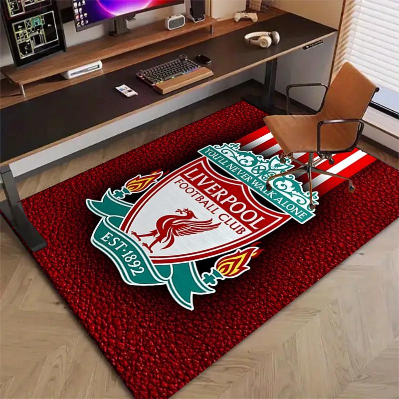 L-LiverpoolPrinted Area Rug Carpet for Bedroom Living Room Home Decor Rugs Mat Non Slip Mat Rug for Bedside