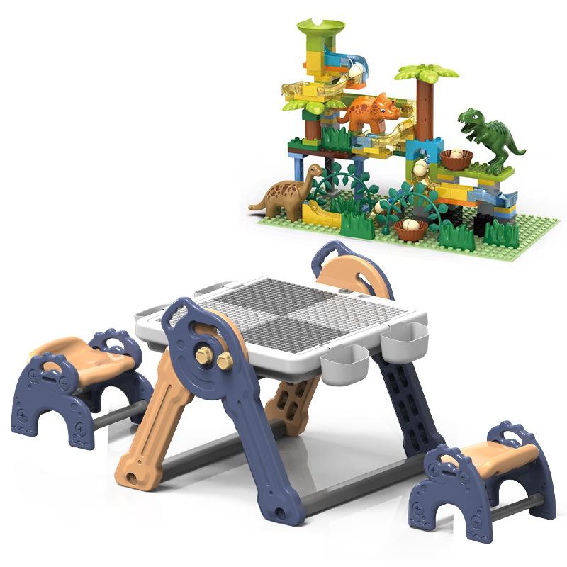 Children's Multifunctional Building Block Table Foldable Drawing Board  Ever-changing Boy Toy Table  Educational Baby Girl Table and Chairs
