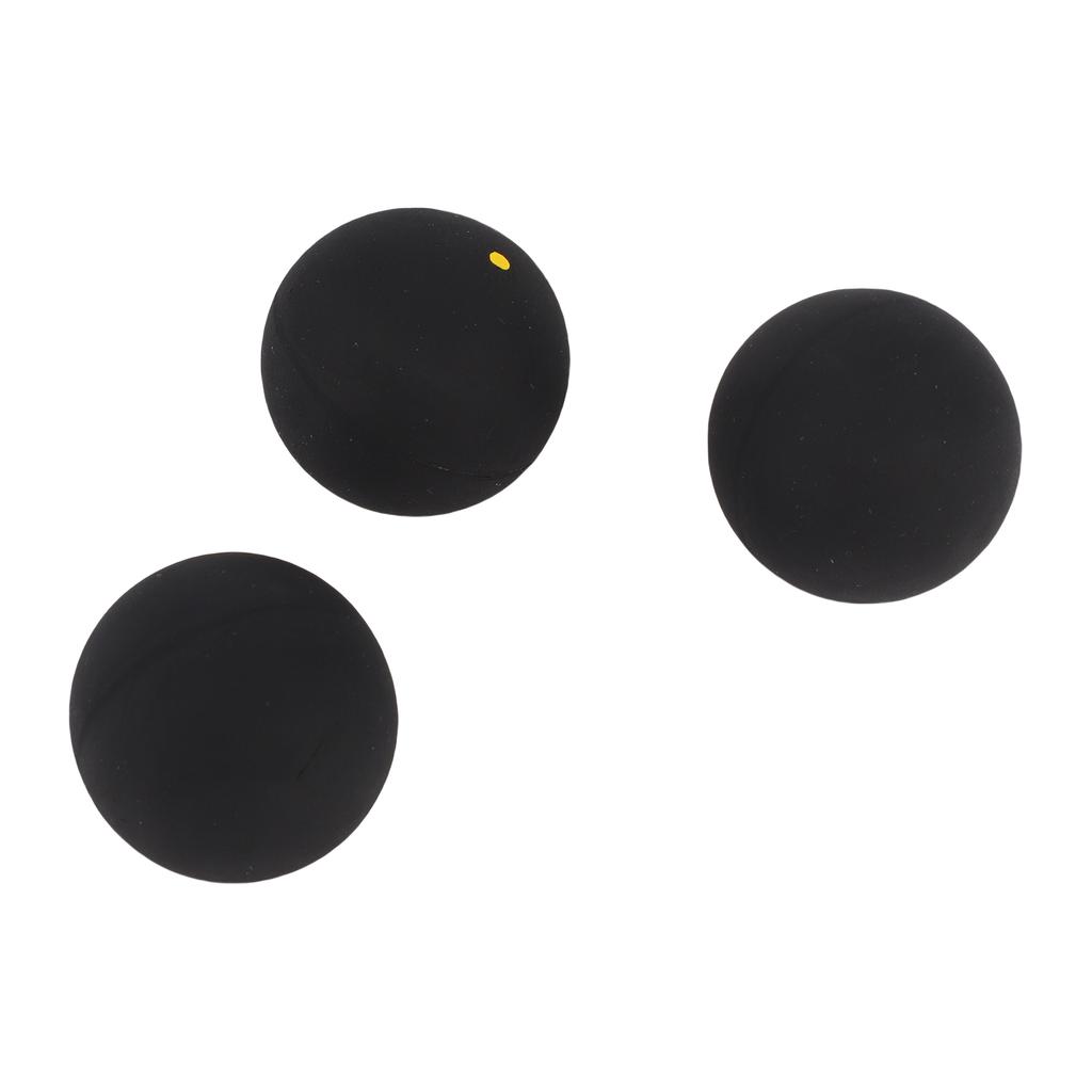 3Pcs Squash Ball Combo Set Single Blue Dot Single Yellow Dot Double Yellow Dot for Professional Training Practice
