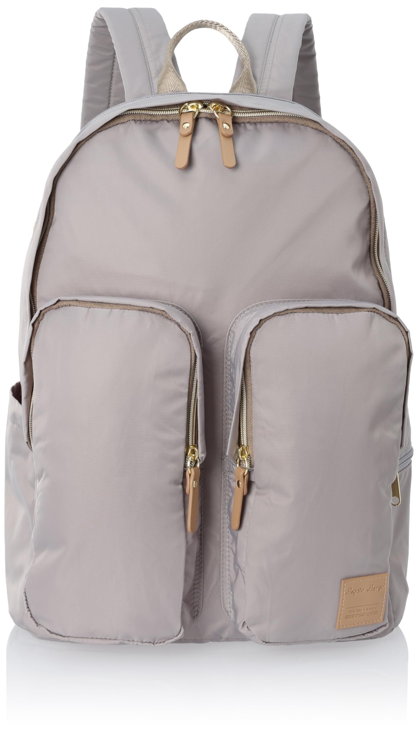 Active nylon backpack with multiple compartments and A4 size water-repellent (10 pockets) capacity.