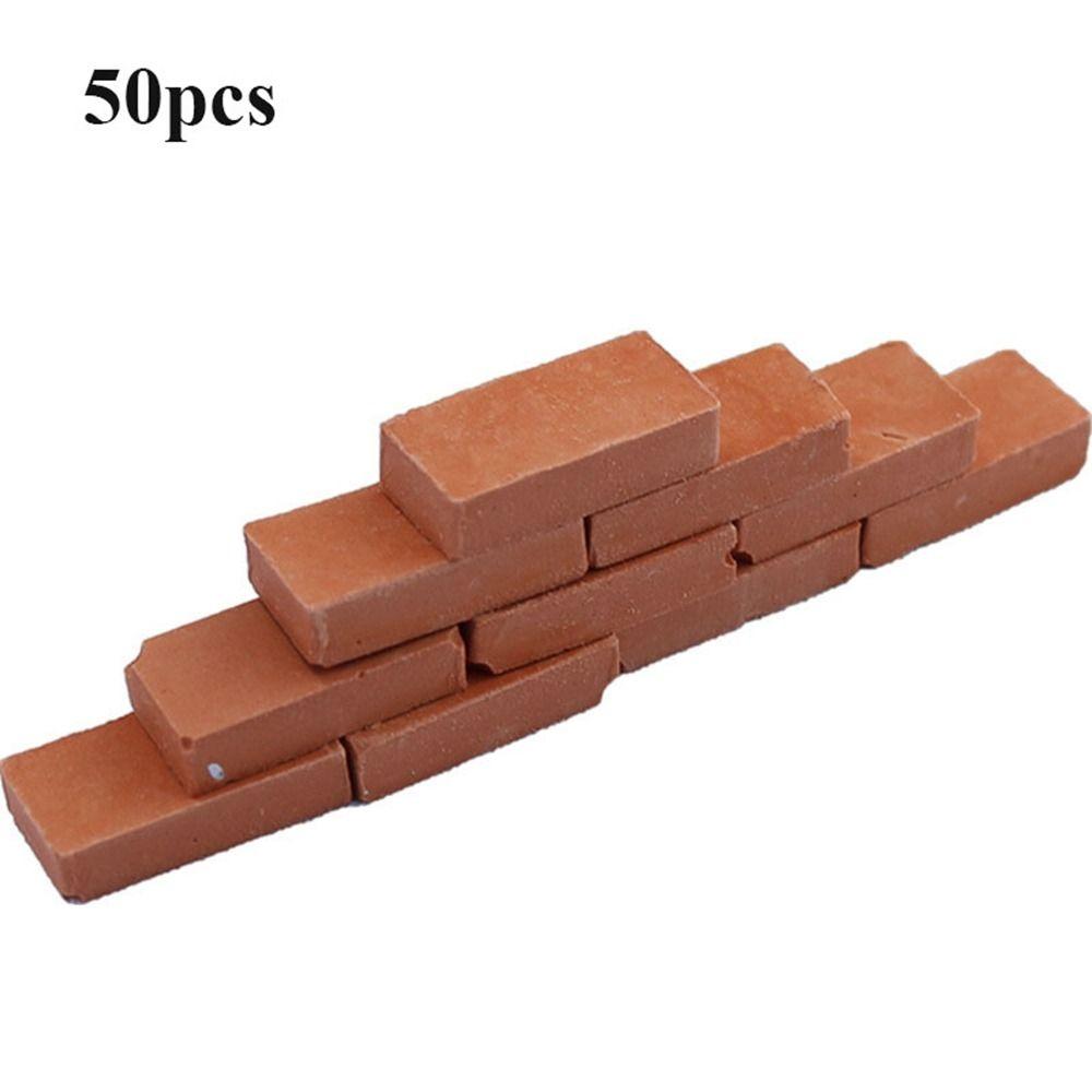 

35/50pcs DIY Sand Table Brick 4 Styles Portable Building Scenery Durable Landscape Modelling Miniature Home Decorations