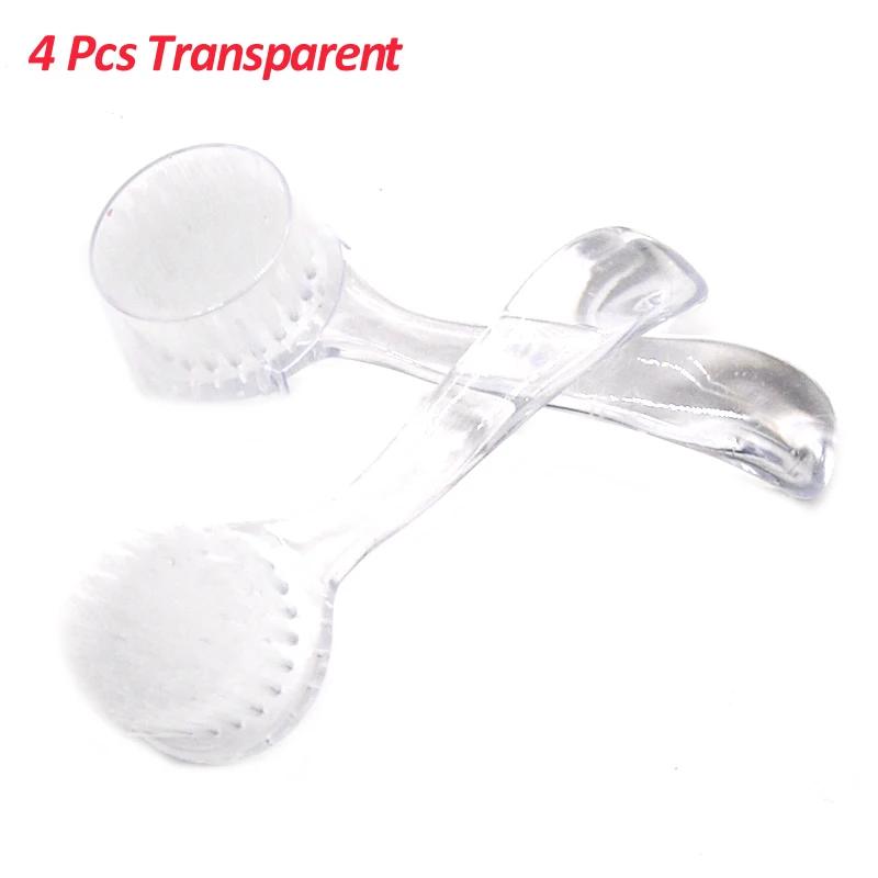 4pcs Pack Nail Brushes Round Head Long Handle Manicure Stations Salon Supply Soft Bristles Durable ABS Handle Colorful Tools