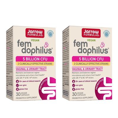 Jarrow Women's Fem Dophirus Lactobacillus Vegetable Caps, 30 Tablets, 2 Units