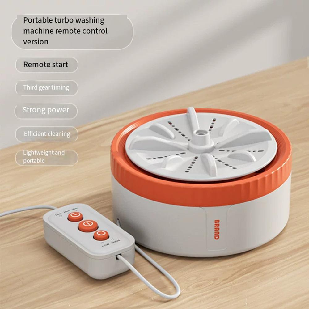 Mini Washing Machine Portable USB Rotating Turbo Fruit Cleaner Ultrasonic Dishwasher For Home Kitchen Travel Remote Control