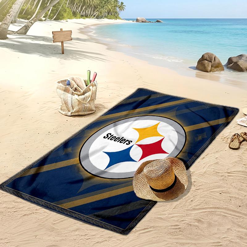 Pittsburgh Steelers Print Beach Towel Soft Portable Quick?dry Towel For Pool Summer Vacation Outdoor Sport