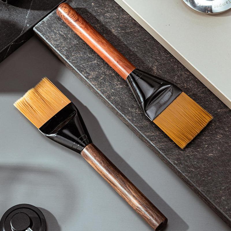 Coffee Brush Grinder Cleaning Tool Bar Counter Powder Home Coffee Brush Remove Coffee Residue Wooden Handle Espresso Brush