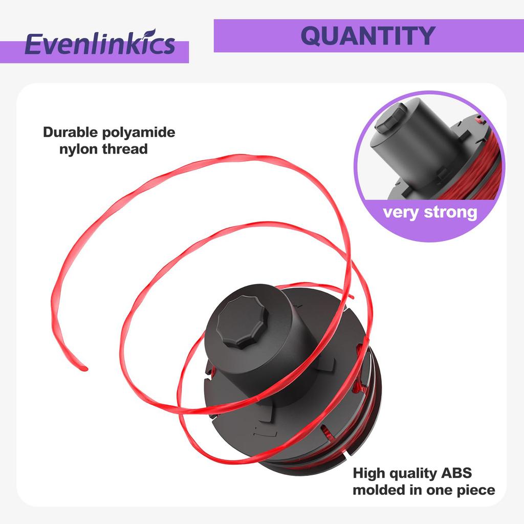 2Pcs Line Spool for AL-KO GTE 350/GTE 450/GTE 550 Lawn Trimmer Nylon Rope Reels, 112966