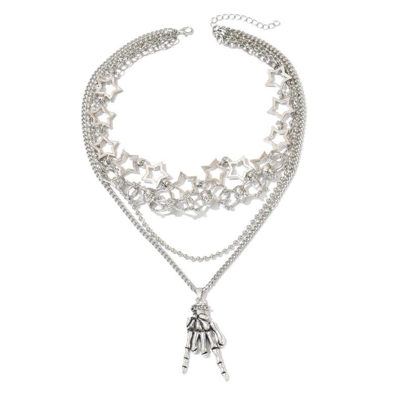 

Аксессуары Носить Ожерелье Аксессуары Женские Хэллоуин Череп Палец Хип-хоп Ожерелье