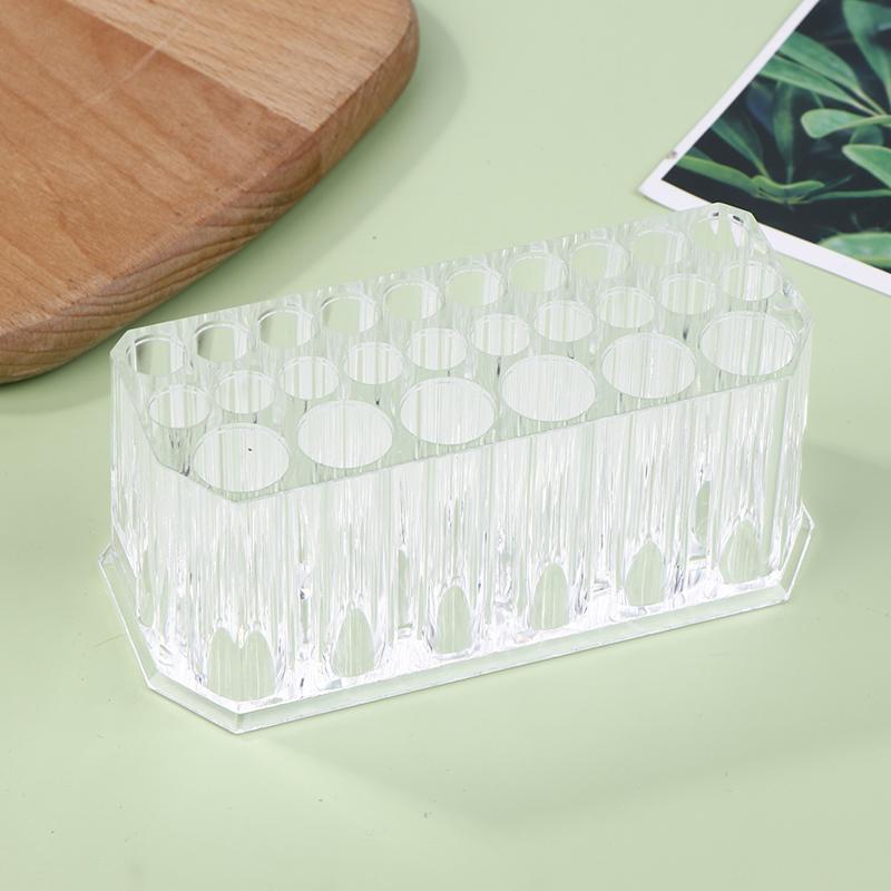 26 Holes Nail Brushes Storage Box Makeup Brushes Holder Acrylic Nail Tools Stand Organizer Nail Art Bushes Storage Showing Shelf