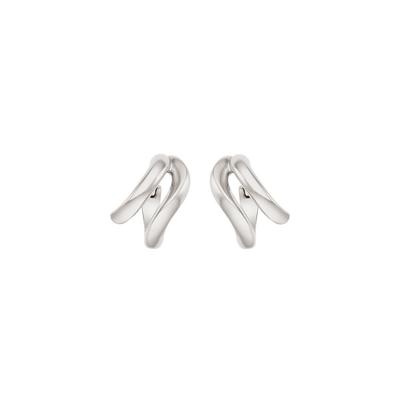 Silver Wave One-Touch Earrings Sc25A23J