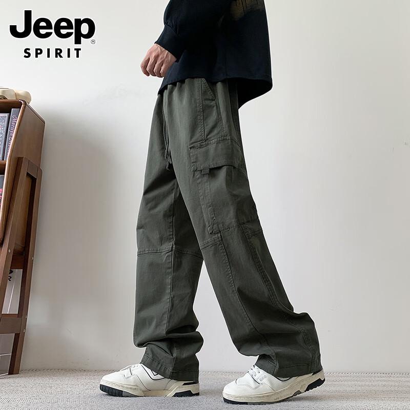 JEEP SPIRIT Men's Loose Straight Cargo Pants