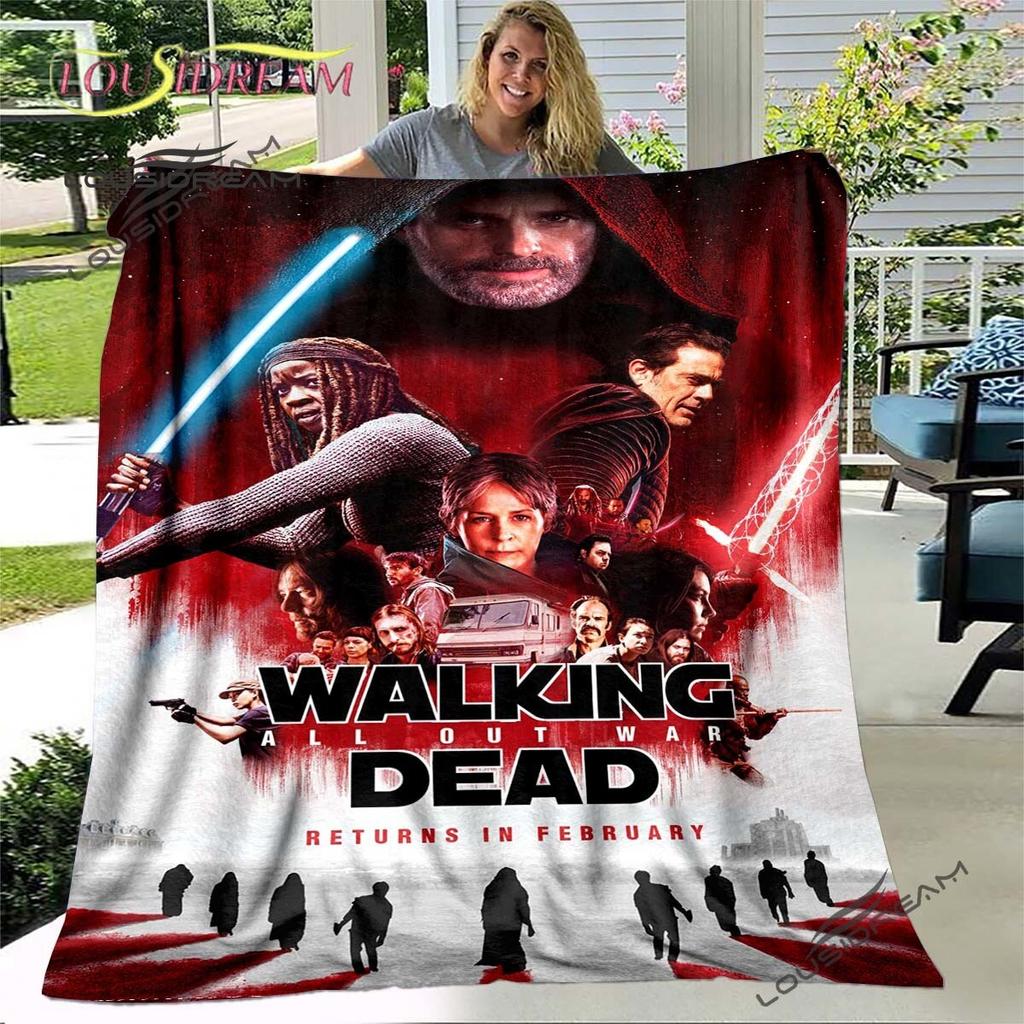 Daryl Dixon The Walking Dead Throws Blanket Horror TV Series Sofa Blanket for Adults and Children Bedroom Living Room Decoratio