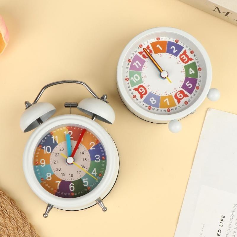 Kids Learning Alarm Clock Cute Colorful Silent Wake Up Clock for Children Bedroom Home Portable Travel Use