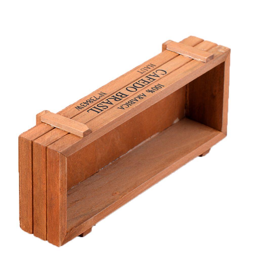 1 PC Gardening Trough Garden Decor Wood Flowerpot Rectangle Vase Succulent Boxes Vintage Crates