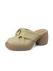 Huge Versatile~ Small Man High-heeled Thick-soled Bag Head Half-drag Sandals Women's Summer Fashion Outer Thick-heeled Casual Slippers