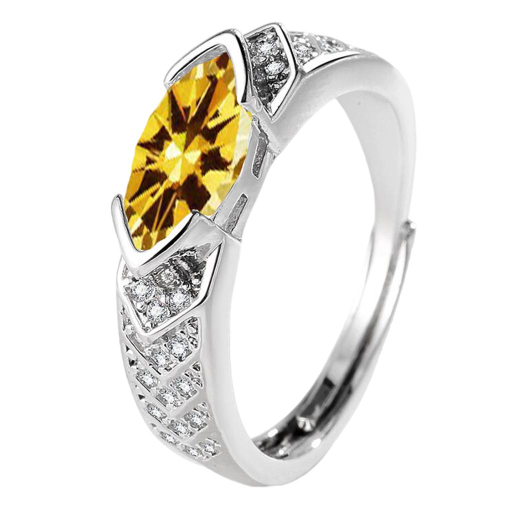 Adjustable Moissanites Diamonds Rings Decoration for Trendy Women Promoting Elegant Styles and Healthy Mood Wear