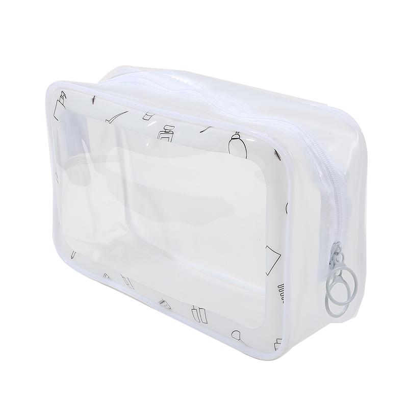 Fashion Transparent PVC Makeup Bag Women's Makeup Storage Bags Wash Bags Travel Storage Bag Waterproof Portable Storage Bags