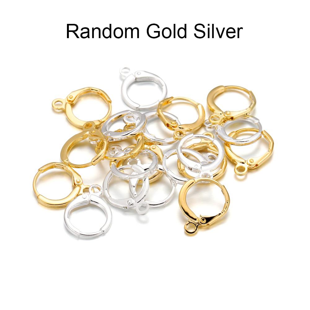 20pcs/lot 14x12mm Gold  France Lever Earring Hooks Wire Settings Base Earrings Hoops For Jewelry Making Finding Supplies