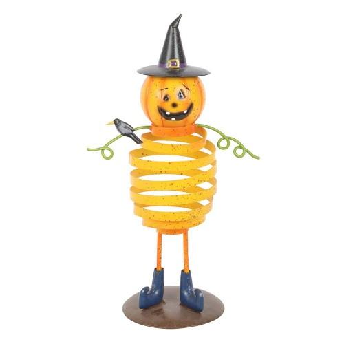 Something Different Metal Pumpkin Man With Top Hat Ornament