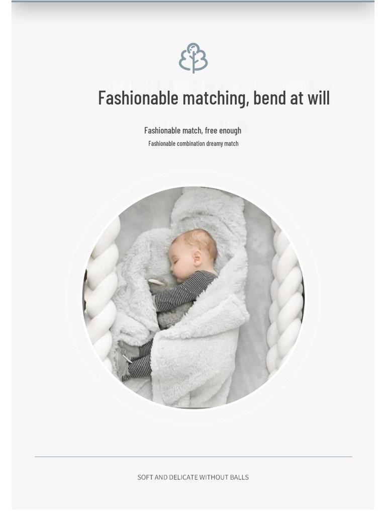 Skandynawska Duńska Dzianinowa Poduszka Węzeł Kula - Pleciony Wystrój Pokoju Dziecięcego i Ochraniacz na Łóżeczko