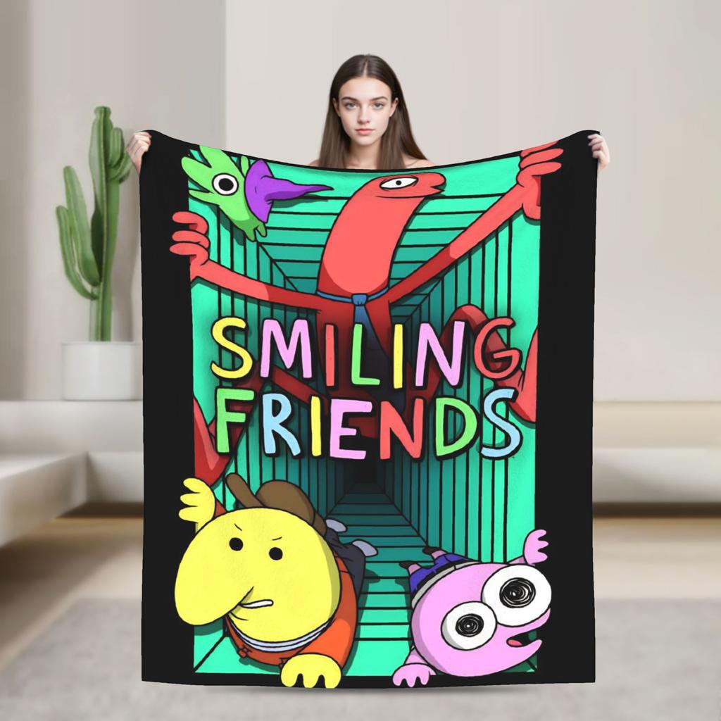 Smiling Friend Games Blanket Quality Warm Soft  Throw Blanket Spring Travel Office Home Decor Novelty Bedspread