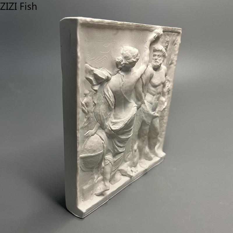 Roman Hercules Plaster Statue Crafts Desk Decoration Ornaments Creative Hercules Characters Sculpture Room Aesthetic Decor