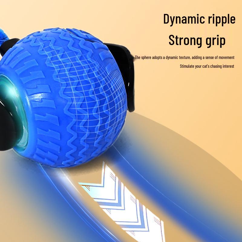 Automatic Electric Cat Teaser Ball with Obstacle Avoidance and Sound for Boredom Relief