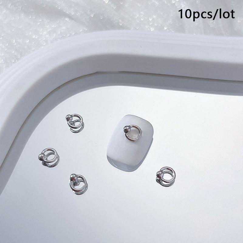 

10 шт. модные панк-металлические геометрические украшения для ногтей серебряный цвет сплав маникюрный декор аксессуары для самостоятельного декора ногтей A2