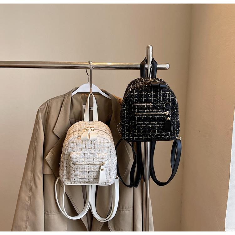 Schoolbag mini small backpack for women, new Korean style fashion casual multi-use, ins, ultra-hot wool mini schoolbag, high-end backpack