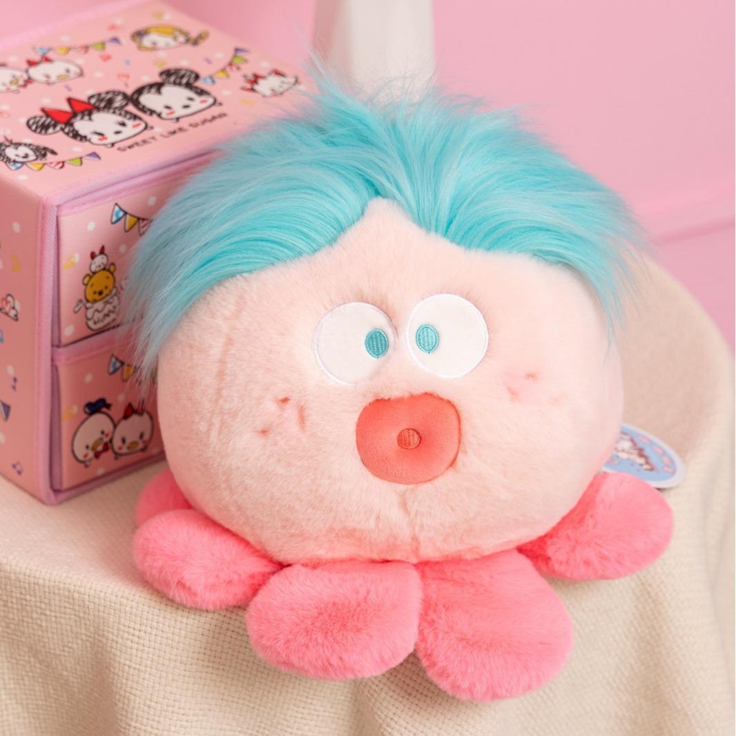 

Parted Hair Center Octopus Plush Toy Doll Pillow Pp Cotton Stuffed Children Gift синий