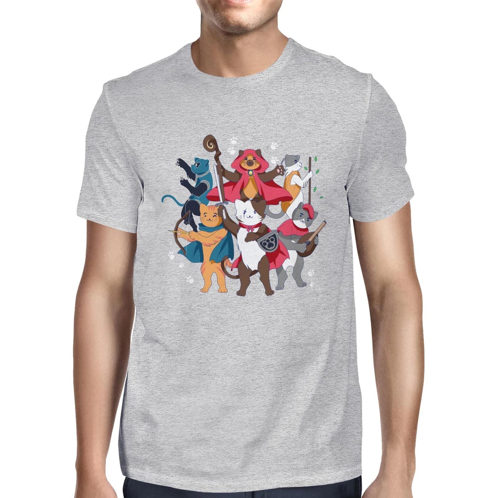 1Tee Mens Dungeons & Cats T-Shirt M