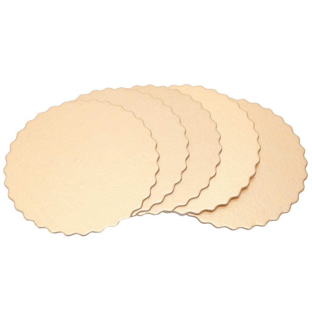 10 SZT Dwustronne Wzorzyste Okrągłe Podkłady Pod Tort Wielokrotnego Użytku Tace na Tort na Wesele Urodziny(6in )