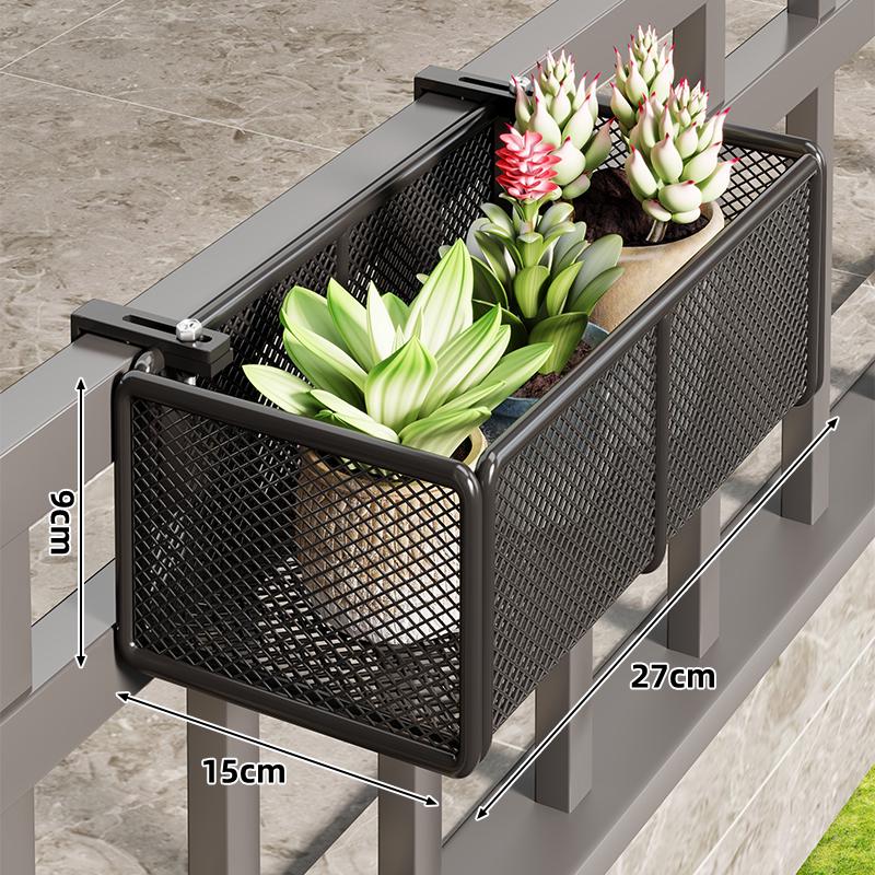 Wrought Iron Balcony Flower Stand & Succulent Rack