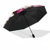 1pc Cowgirl Cow Automatic Open/Close Umbrella - Compact Travel Umbrella, Gift for Birthday, Holiday Yy260106014